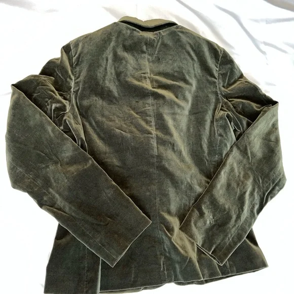 Vintage Green Velour Eddie Bauer 8 Blazer Jacket - Picture 3 of 4